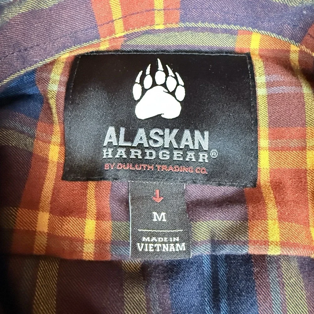 Alaskan Hardgear Mens Boar's Nest Flannel Long Sleeve Shirt Med Plaid Multicolor